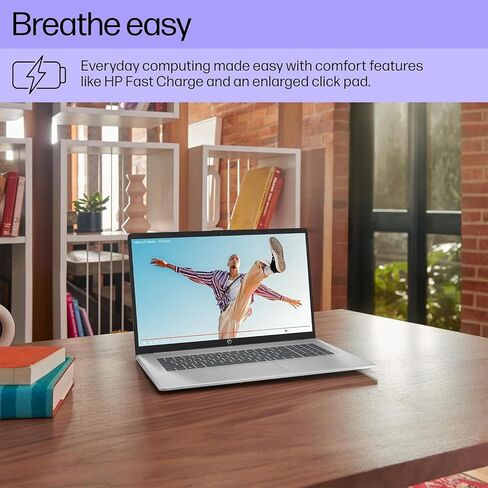 HP 17.3 بوصة كمبيوتر محمول ، شاشة FHD ، AMD Ryzen 5 7430U ، ذاكرة الوصول العشوائي 16 جيجابايت ، 512 جيجا بايت SSD ، AMD Radeon Graphics ، Windows 11 Pro ، Natural Silver ، Webcam ، HDMI ، Wi-Fi 6 ، Ai Copilot Key ، W/Mytrix ملحق in Kuwait