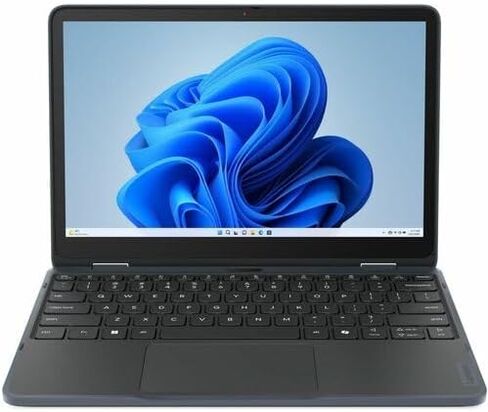 Lenovo 300W Gen 5 83LF0005US 11.6 "Touchcreen Convertible 2 في 1 دفتر ملاحظات - HD - 60 Hz - Intel N -Series N150-8 GB - 128 GB SSD - لوحة المفاتيح الإنجليزية - Slate Gray - Intel Chip - 1366 X 768 - Windows 11 in Kuwait