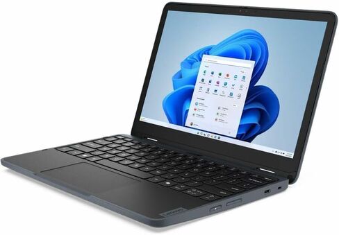 Lenovo 300W Gen 5 83LF0005US 11.6 "Touchcreen Convertible 2 في 1 دفتر ملاحظات - HD - 60 Hz - Intel N -Series N150-8 GB - 128 GB SSD - لوحة المفاتيح الإنجليزية - Slate Gray - Intel Chip - 1366 X 768 - Windows 11 in Kuwait