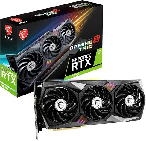 MSI Gaming GeForce RTX 3070 LHR 8GB GDRR6 256-Bit HDMI/DP Nvlink Torx Fan 4 RGB Ampere Architecture OC Graphics Card (RTX 3070 Gaming Z Trio 8G LHR) in Saudi Arabia