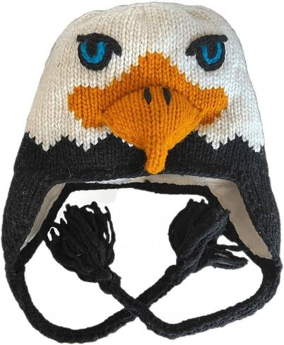 Arts of Ecuador Adult Size Polar Bear Hat, 20 Inch in Circumference and Stretch to 23 Inch, Wool with Acrylic Lining in Saudi Arabia