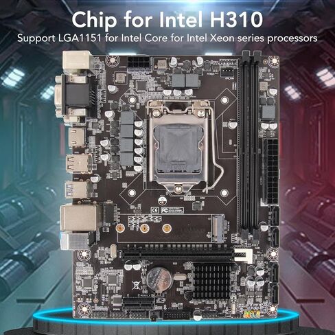 H310 LGA 1151 Motherboard, Gaming Mainborard Supports 8th 9th Generation Double Channel DDR4 Memory Slot Desktop Processors Motherboard for Lvy Bridge for LGA1151 Micro ATX DDR4 in Saudi Arabia