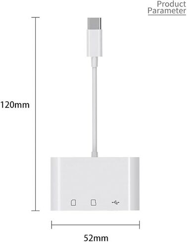 SD Card Reader, High-Speed Dual Slots& USB Port 3-in-1 USB C Memory Card Reader, SD Card Camera Adapter for MicroSD, SDHC, SDXC, TF in Saudi Arabia