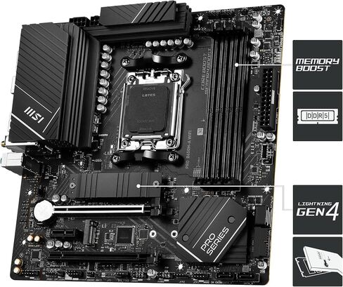 MSI PRO B650M-A WIFI motherboard AMD B650 Socket AM5 micro ATX (Renewed) in Saudi Arabia
