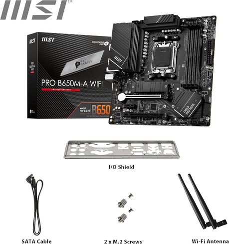 MSI PRO B650M-A WIFI motherboard AMD B650 Socket AM5 micro ATX (Renewed) in Saudi Arabia