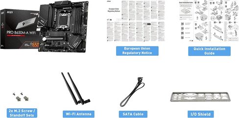 MSI PRO B650M-A WIFI motherboard AMD B650 Socket AM5 micro ATX (Renewed) in Saudi Arabia