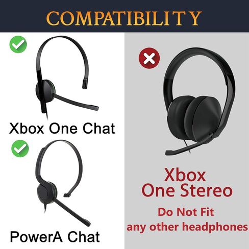 Soulwit 6pcs استبدال أذن لمادة Microsoft Xbox One ، وسماعات دردشة Powera ، وسائد أذن إسفنجية ناعمة ودائمة مع رغوة عالية الكثافة - أسود in Kuwait