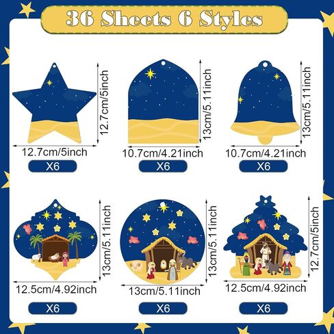 Set of 18 Make a Nativity Scene Sticker Funny Christmas Crafts for Kids Jesus Stickers Nativity Scene Religious Stickers Build Your Own Christmas Crafts for Christmas Party Classroom Activity Favors in Saudi Arabia