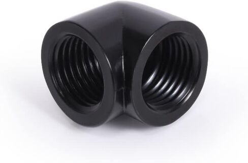 Alphacool Eiszapfen 20mm L-Connector Fitting G1/4 IT to G1/4 IT - Black (17588) in Saudi Arabia