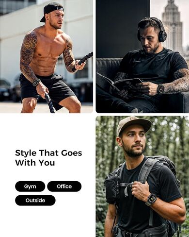 جراب متين من amBand M3 مع حزام مصمم لساعة Apple Series SE2/SE/6/5/4 مقاس 44 ملم - أسود in Kuwait