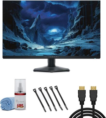 Dell Alienware 27 Inch Gaming Monitor Bundle (AW2724DM) Including: Cables, Cable Ties, Screen Cleaning Kit in Saudi Arabia