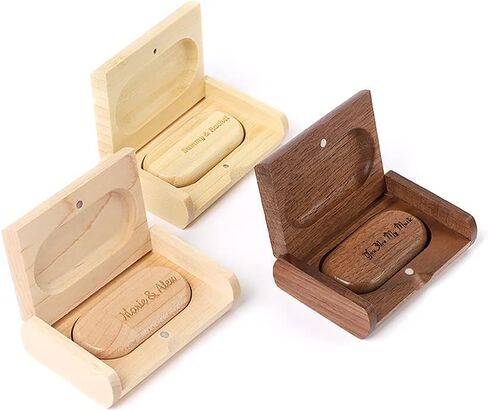 مخصص مخصص قرص U تخصيص ليزر مخصصة محفورة الخشبية الخشبية USB Flash Drive حفل زفاف ، تخصيص الشركة ، الهدية الشخصية (32 جم ، الجوز) in Saudi Arabia