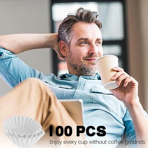 MIMORE Coffee Filters - 100 PCS Percolator Coffee Filters for Hamilton Beach 45 Cup Coffee Urn Filters - Disposable Paper Coffee Filter Basket in Kuwait