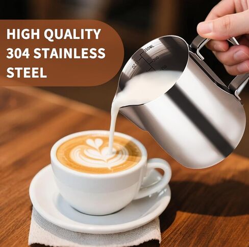 23Pcs Espresso Accessories, 51mm Coffee Espresso Tamper Kit, Espresso Machine Accessories Set, with Espress Stirrer | 350ml Milk Pitcher | Coffee Powder Dispenser | Latte Art Kit for Espresso Machine in Saudi Arabia