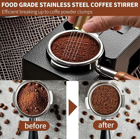 23Pcs Espresso Accessories, 51mm Coffee Espresso Tamper Kit, Espresso Machine Accessories Set, with Espress Stirrer | 350ml Milk Pitcher | Coffee Powder Dispenser | Latte Art Kit for Espresso Machine in Saudi Arabia