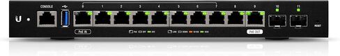 Ubiquiti Networks 12-Port EdgeRouter 12 Advanced Network Router with 10x Gigabit RJ45 Routing Ports 2X Gigabit SFP Ports (Renewed), Black in Saudi Arabia