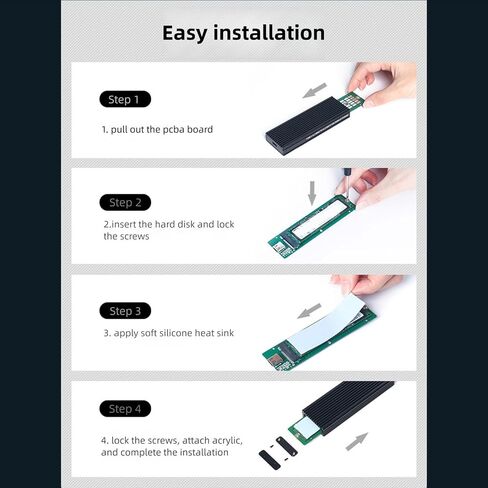 M.2 NVME 2230 SSD Upnosure USB C Adapter ، Pocket USB C 3.1 Gen2 إلى NVME Adapter 2242 2260 2280 مع بروتوكول تسريع UASP يدعم وظيفة OTG للكمبيوتر الشخصي in Saudi Arabia
