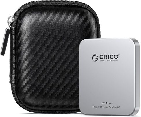 ORICO 2TB Magnetic External SSD Up to 2000MB/s, Portable Solid State Drive + Portable Protection Case for External SSD Hard Drive K20mini in Saudi Arabia