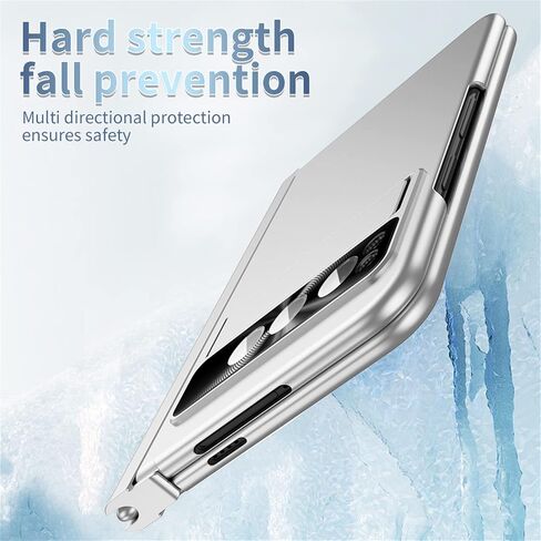 Case for Google Pixel Fold, Magnetic Hinge Protection Case with Pen Holder and Pen, Compatible with Google Pixel Fold 2023 (Silver) in Saudi Arabia