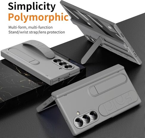 متوافق مع Samsung Galaxy Z Fold 7 CASE مع واقي شاشة مدمج الحامل ، حالة الواقية المفصلية حقيبة هاتفية وقائية مقاومة للصدمات متوافقة مع Galaxy Z Fold 7 (Clear) in Kuwait