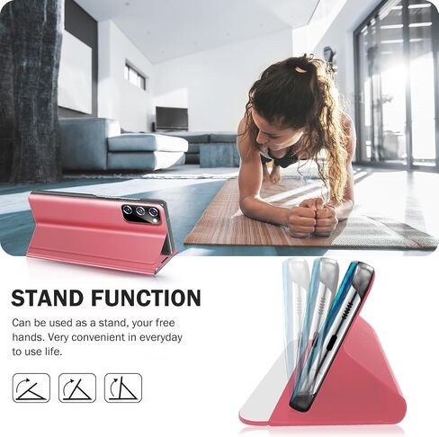 بالنسبة إلى Samsung Galaxy S20 Fe 5G Case View Leather Window Leather for Samsung S20 FE Case Slim Mirror Hard PC Kickstand Flip Galaxy Galaxy S20 FE 5G غطاء واقعي (أزرق عميق) in Kuwait