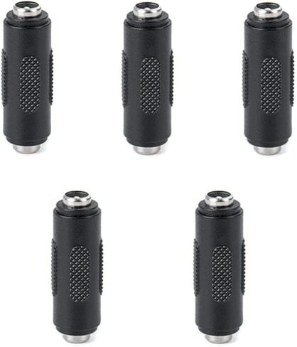 Zezefufu 5x أنثى إلى أنثى محول موصل الطاقة DC ، 5.5 * 2.1mm برميل جاك جاك ملحق توصيل المكونات in Saudi Arabia