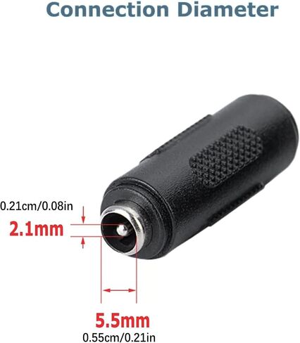 Zezefufu 5x أنثى إلى أنثى محول موصل الطاقة DC ، 5.5 * 2.1mm برميل جاك جاك ملحق توصيل المكونات in Saudi Arabia