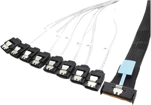 AC56-0.5M PCI-E Slimline S/AS SFF-8654 8I إلى 8x SATA Server Drive Cord SFF-8654 74P إلى 8XSATA in Saudi Arabia