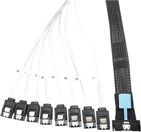 0.5M PCI-E Slimline S/AS SFF-8654 8I إلى 8x SATA Server Drive Cord SFF-8654 74P إلى 8*SATA 7P CORM in Saudi Arabia