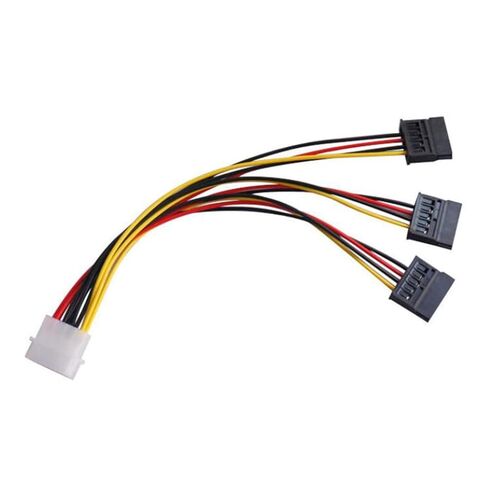 كابل محول SATA IDE 4Pin ذكر إلى 3 منفذ SATA SANDER SNAPTING DRID DRIVE CABLE Cable Cable 20cm W1 in Kuwait