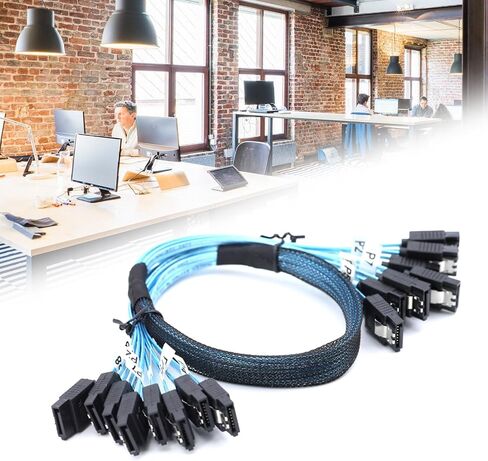 8Pcs SataSAS Cable SATA3 Data Cables with Locking Latches for Secure Connection Computer Servers in Saudi Arabia