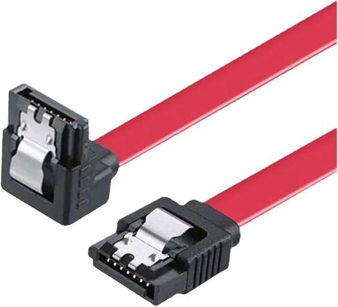 كابل SATA 3.0 إلى محرك الأقراص الثابتة SSD HDD SATA 3 كابل زاوية يميلية مستقيمة للكابلات عالية السرعة (Red Type2) in Saudi Arabia