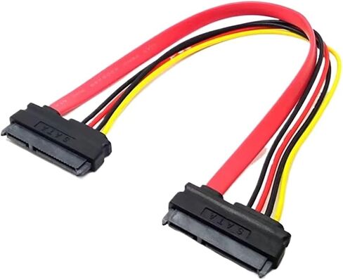 Male to Female Adapter Cable Converter 22Pin Sata with 7pin+15pin Female to Female SATA Power Data Cable 30/50cm(Female to Female50cm) in Kuwait