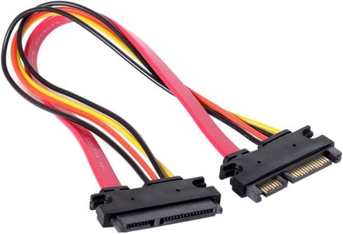 Male to Female Adapter Cable Converter 22Pin Sata with 7pin+15pin Female to Female SATA Power Data Cable 30/50cm(Female to Female50cm) in Kuwait