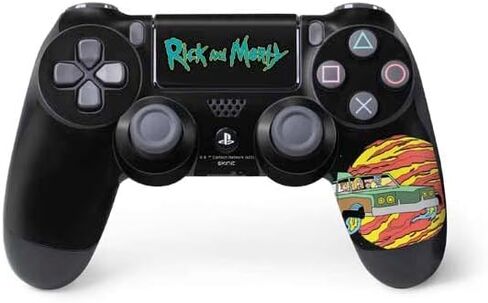 Skinit Decal Gaming Skin Compatible with PS4 Controller - Officially Licensed Adult Swim Rick and Morty Portal Pattern Design in Saudi Arabia