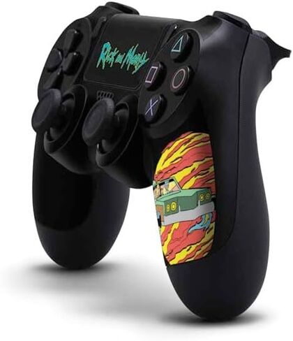 Skinit Decal Gaming Skin Compatible with PS4 Controller - Officially Licensed Adult Swim Rick and Morty Portal Pattern Design in Saudi Arabia