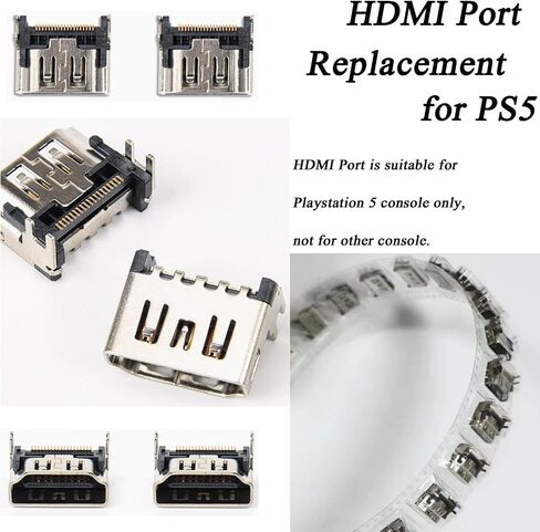 4 Pcs Replacement HDMI Port for PlayStation 5 Display Socket Interface in Saudi Arabia