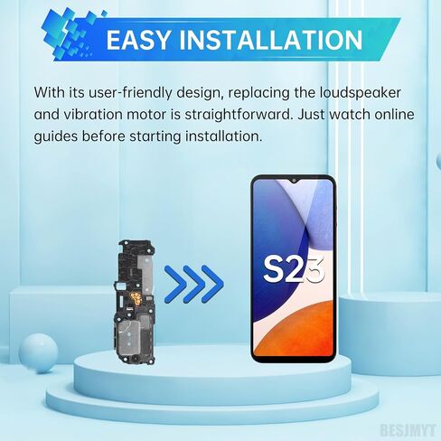 بالنسبة إلى Samsung Galaxy S23 ، استبدال محرك اهتزاز مكبر الصوت بصوت عالٍ مع قوس صوتي صوتي صوتي صاخب استبدال مجموعة رينغ باكب باكر التجميع لـ Samsung S23 SM-S911U SM-S911U1 in Kuwait