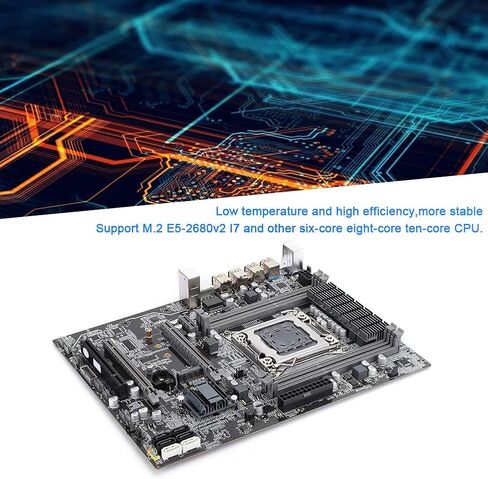 Desktop PC Motherboard, CPU Motherboard Set USB 3.0 Computer Parts, 2011 Pin Motherboard for M.2 E5-2680v2 I7 and Other Sixcore Eightcore Tencore CPU in Saudi Arabia