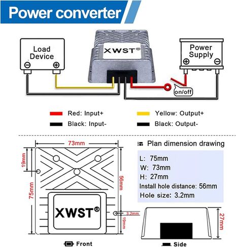 DC DC Stabilizer 30V-72V إلى 48V Boost Bust Converter 8A 384W منظم الجهد المضاد للماء 48VOLT MODULE لـ GOLF CAR CAR CAR SODIO SOLAR SODER SYSTEM LCD شاشة عرض LCD (XW-3072-48-8A-N) in Kuwait