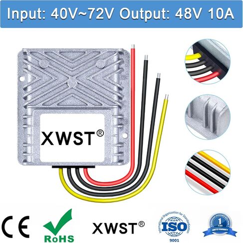 DC DC Stabilizer 30V-72V إلى 48V Boost Bust Converter 8A 384W منظم الجهد المضاد للماء 48VOLT MODULE لـ GOLF CAR CAR CAR SODIO SOLAR SODER SYSTEM LCD شاشة عرض LCD (XW-3072-48-8A-N) in Kuwait