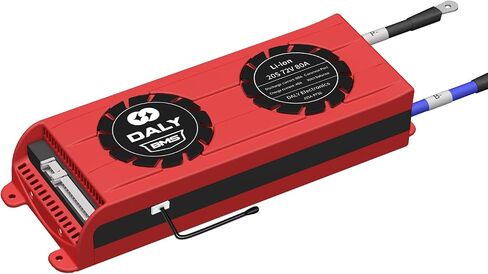 Daly BMS LI-ION 72V 80A BMS 20S Protection Board مع سلك توازن مروحة التبريد لنظام إمدادات الكهرباء ذات الطاقة الشمسية التي تم إنشاؤها ذاتيًا (BMS القياسية ، مروحة 80A) in Kuwait