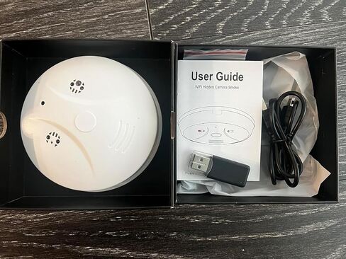 Camera Smoke Detector WiFi HD 1080P Cameras Nanny Cam with Motion Detection,Indoor Wireless Camera for Home Security in Kuwait