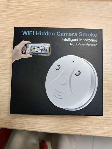 Camera Smoke Detector WiFi HD 1080P Cameras Nanny Cam with Motion Detection,Indoor Wireless Camera for Home Security in Kuwait