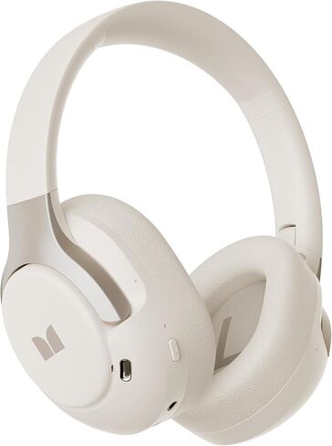 Monster Persona 5th ANC-Wireless Bluetooth Over-ear سماعات ميكروفون ، وقت اللعب 70 ساعة ، Bluetooth 6.0 ، تصميم مريح وقابل للطي (Beige) in Kuwait