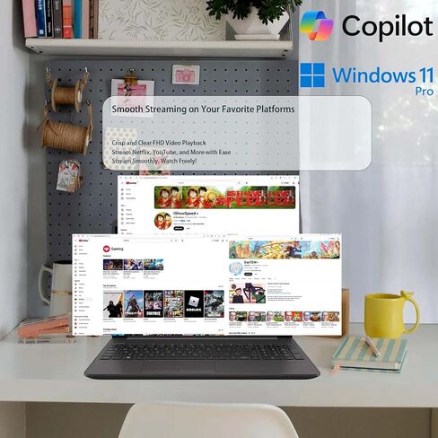 HP 15.6 "FHD Workbook Business Laptop • 64GB RAM • 2TB SSD • AMD Performance CPU • Windows 11 PRO + COPILOT AI • Wi-Fi 6 & RJ-45 • بطارية طوال اليوم-تم تصميمها للعمل والإنتاجية (متجددة) in Kuwait