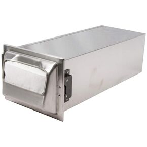 San Jamar H2001 Stainless Steel in-Counter Fullfold Classic Napkin Dispenser, 750 Plus Capacity, 7" Width x 19-5/8" Height x 5-1/2" Depth, Chrome