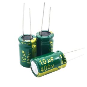 YUNGUI 10pcs 400V 10UF Capacitor,Electrolytic Capacitors 400V,10uf Aluminum Capacitors High Frequency Industrial Electrical Capacitors for DIY Soldering Electronic Projects 10x17MM