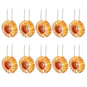 uxcell 10Pcs Vertical Toroid Magnetic Inductor Monolayer Wire Wind Wound 22uH 5A Inductance Coil