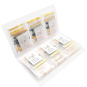 Color Ring Inductors kit Minidodoca 30 Values 300 Pcs 1 uH to 4.7 mH 0.5 W 1/2 Watt Assortment Kit,10% Tolerance 0410 Inductor Set for Resonance Circuit， Filter Circuit， LC Oscillation Circuit
